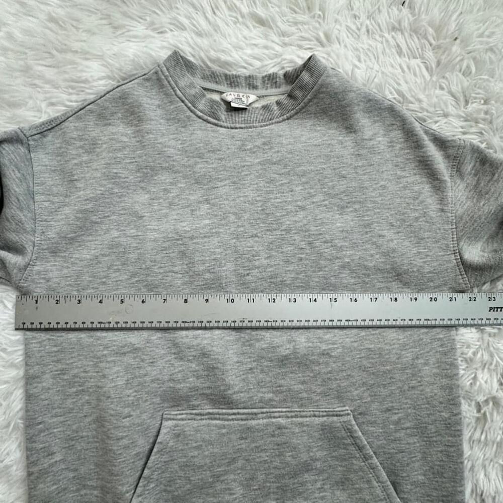 Danskin Ladies Sweatshirt Oversized Crewneck with Pocket Light Heater Grey Sz M - Picture 8 of 14